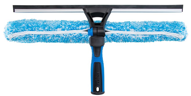 Unger Professional 981660 2-in-1 Window Cleaner, 18 in L Head, Plastic Head, 3.54 in L