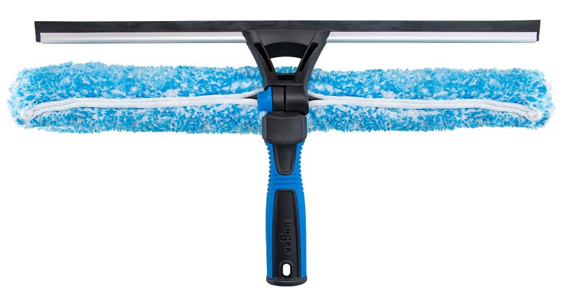 Unger Professional 981660 2-in-1 Window Cleaner, 18 in L Head, Plastic Head, 3.54 in L