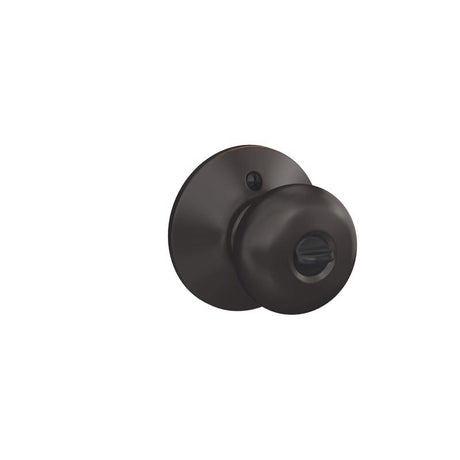 Schlage Plymouth Aged Bronze Entry Door Knob 1-3/4 in.