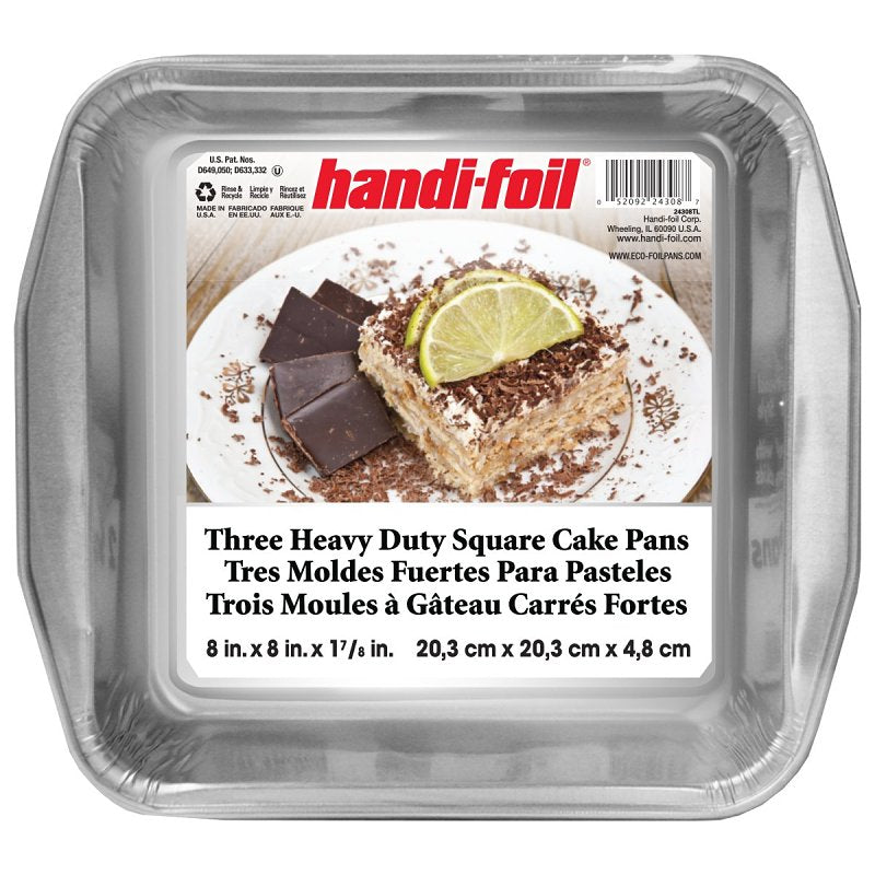 Handi-Foil 24308TL-14 Cake Pan, Square, Pack of 14
