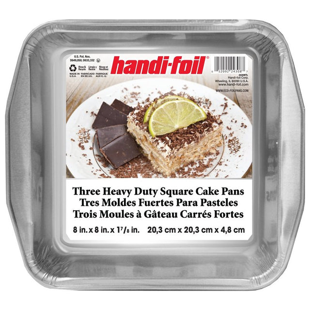 Handi-Foil 24308TL-14 Cake Pan, Square, Pack of 14