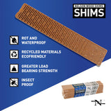 Nelson 1.5 in. W X 8 in. L Composite Shim 12 pk, Pack of 32