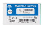 HILLMAN No. 10-24 X 2 in. L Phillips Flat Head Zinc-Plated Steel Machine Screws 100 pk