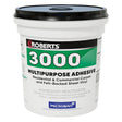 Roberts 3000 Series 3000-1 Multi-Purpose Adhesive, Creamy Tan, 1 gal Pail, Pack of 4