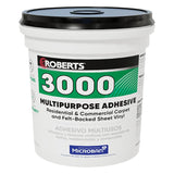 Roberts 3000 Series 3000-1 Multi-Purpose Adhesive, Creamy Tan, 1 gal Pail, Pack of 4