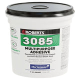 Roberts 3085-0 Multi-Purpose Adhesive, Beige, 1 qt, Pail, Pack of 6