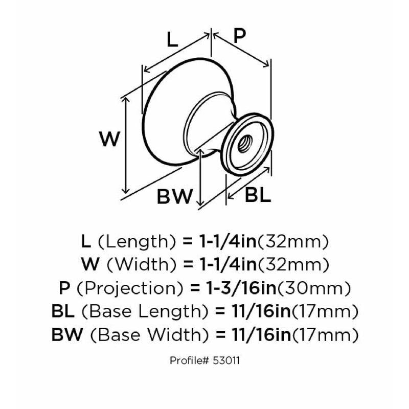 Amerock Allison Traditional Classics Round Cabinet Knob 1-1/4 in. D 1-3/16 in. Oil Rubbed Bronze 1 p