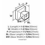 Amerock Blackrock Square Cabinet Knob 1-3/16 in. D 1-1/16 in. Oil Rubbed Bronze 1 pk