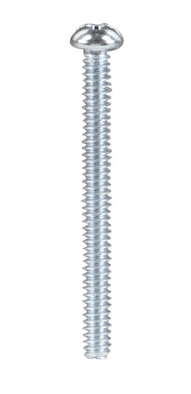 HILLMAN No. 6-32 X 1-1/2 in. L Combination Round Head Zinc-Plated Steel Machine Screws 100 pk