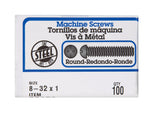 HILLMAN No. 8-32 X 1 in. L Combination Round Head Zinc-Plated Steel Machine Screws 100 pk