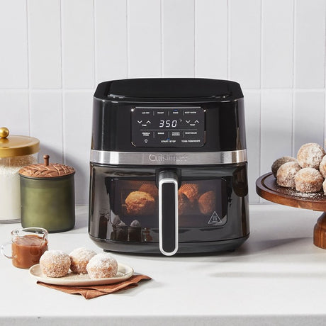 Cuisinart AIR-160NAS Air Fryer, 4.5 qt, 1600 W, 1-Basket, Timer, Touch Control, Black Stainless
