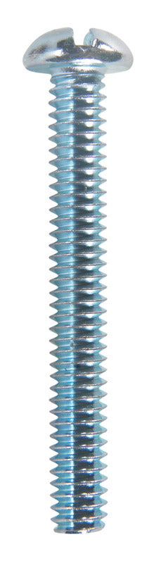 HILLMAN No. 1/4-20 X 2 in. L Combination Round Head Zinc-Plated Steel Machine Screws 100 pk
