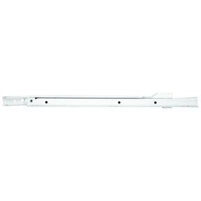 Knape & Vogt 1805H WH 500 Drawer Slide, 75 lb, 500 mm L Rail, 12.5 mm W Rail, Steel