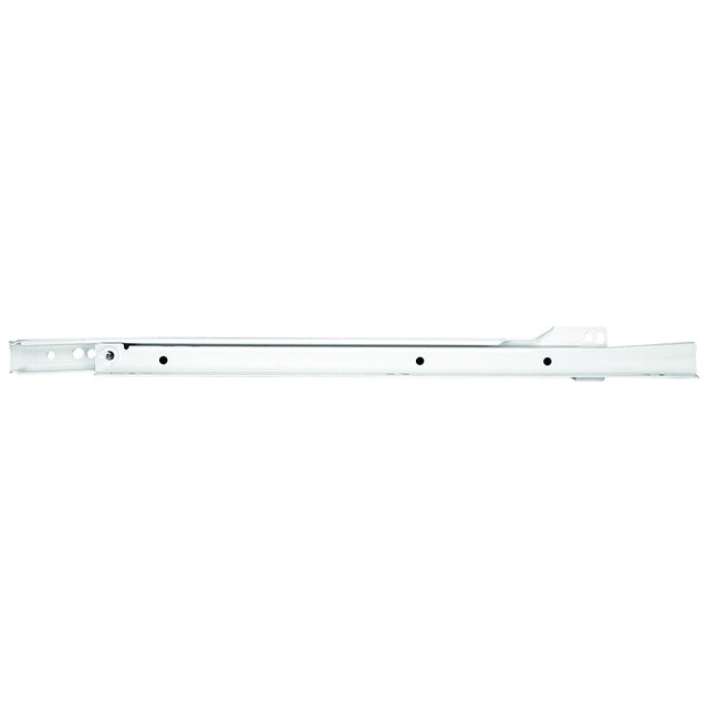 Knape & Vogt 1805H WH 500 Drawer Slide, 75 lb, 500 mm L Rail, 12.5 mm W Rail, Steel