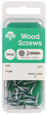 HILLMAN No. 10 X 1-1/4 in. L Phillips Zinc-Plated Coarse Wood Screws 10 pk, Pack of 10