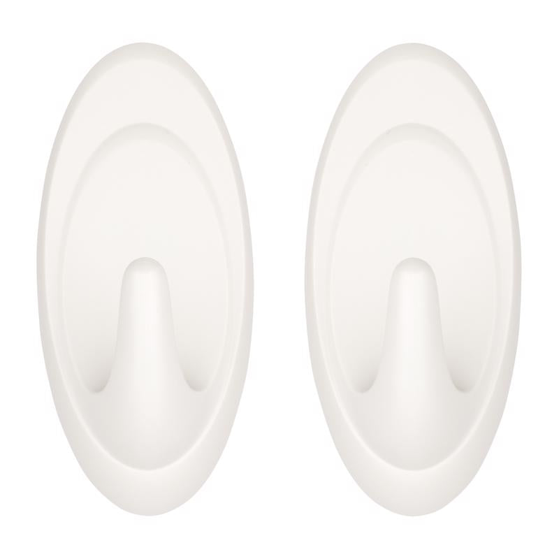 3M Command Medium Plastic Hook 3.25 in. L 2 pk, Pack of 4