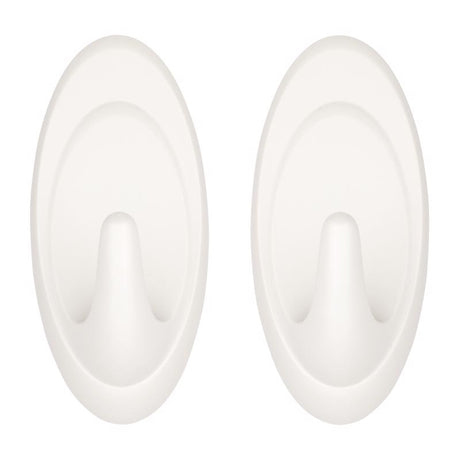 3M Command Medium Plastic Hook 3.25 in. L 2 pk, Pack of 4