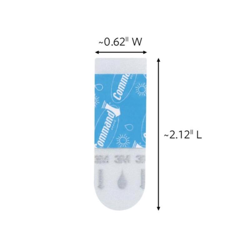 3M Command Small Foam Refill Strips 1.813 in. L 16 pk, Pack of 6