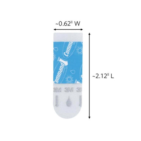3M Command Small Foam Refill Strips 1.813 in. L 16 pk, Pack of 6