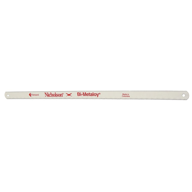 Crescent Nicholson Bi-Metaloy Series 62706N-2 Hand Hacksaw Blade, 1/2 in W, 12 in L, 14 TPI, Pack of 10