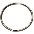 2GO KB104 Key Ring, Split Ring, 7/8 in Ring, Nickel-Plated