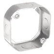 Southwire 55151-S-UPC Octagonal Extension Ring, 4 in W, 9-Knockout, Steel, Silver, Galvanized