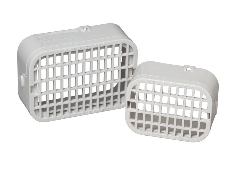 Amerimax 2 in. W X 3 in. L White Plastic Rodent Guard, Pack of 12