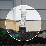 Amerimax Flex-A-Spout 3.75 in. H X 4 in. W X 16 in. L White Vinyl Flexible Downspout Extension