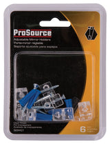 ProSource PH-122280-PS Mirror Holder, Plastic, Clear, Clear, Screw Mounting