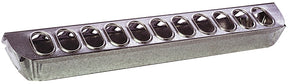 Little Giant 9822 Poultry Ground Feeder, 22-Compartment, Rolled Edge, Steel, Galvanized, Ground Mounting