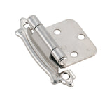 Amerock 1-3/4 in. W X 2-64/79 in. L Sterling Nickel Silver Steel Self-Closing Hinge 2 pk