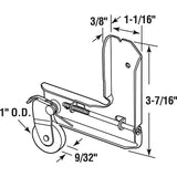 Prime-Line B 604 Roller Assembly, 1 in Dia Roller, 9/32 in W Roller, Polyethylene Roller, Concave Roller, 1-1/16 in W
