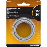 HILLMAN Galvanized Silver Picture Hanging Cord 75 lb 1 pk, Pack of 10