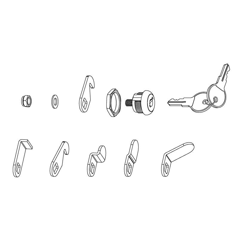 Architectural Mailboxes Brushed Nickel Steel Clockwise Mailbox Lock