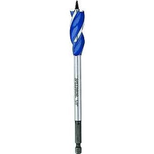 Irwin Speedbor 3041002 Auger Boring Bit, 5/8 in Dia, 6 in OAL, Tapered Flute, 3-Flute, 1/4 in Dia Shank, Hex Shank
