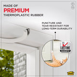 M-D Building Products PLATINUM White Rubber Top & Sides Door Seal For Doors 84 in. L X 0.63 in.