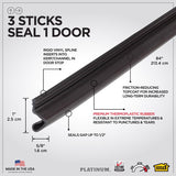 M-D Building Products PLATINUM Brown Rubber Top & Sides Door Seal For Doors 84 in. L X 0.63 in.