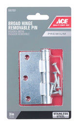 Ace 3 in. L Stainless Steel Door Hinge 1 pk