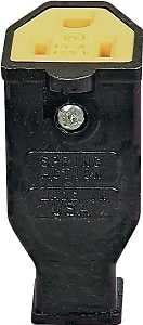Eaton SA993 Electrical Connector, 2-Pole, 15 A, 125 V, Screw, NEMA: NEMA 5-15, Black