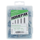 HILLMAN Homepak Assorted X Various in. L Phillips Zinc-Plated Coarse Wood Screw Assortment 120 pk, Pack of 5