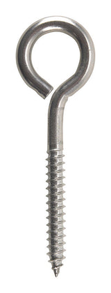 Hampton 3/8 in. X 8 in. L Stainless Stainless Steel Lag Thread Eyebolt, Pack of 5