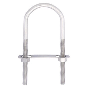 Hampton 5/16 in. X 2 in. W X 4-11/16 in. L Coarse Stainless Steel U-Bolt, Pack of 5
