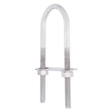 Hampton 5/16 in. X 2 in. W X 4-11/16 in. L Coarse Stainless Steel U-Bolt, Pack of 5