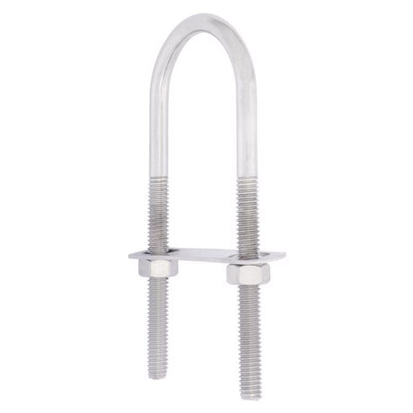 Hampton 5/16 in. X 2 in. W X 4-11/16 in. L Coarse Stainless Steel U-Bolt, Pack of 5