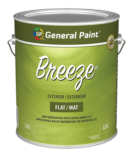 General Paint Breeze 70-052-16 Exterior Paint, Flat, Accent Base, 1 gal, Pack of 4
