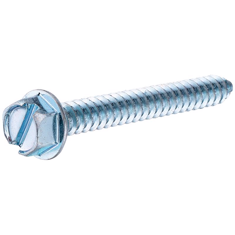 HILLMAN No. 10 Ga. X 1/2 in. L Slotted Hex Washer Head Sheet Metal Screws 100 pk