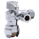 SharkBite 25558LF Dual-Outlet Angle Stop Valve, 1/2 x 3/8 x 3/8 in Connection, Compression x Compression, Brass Body