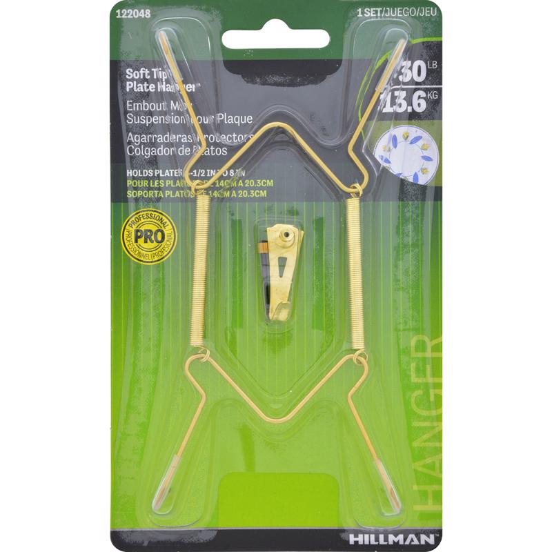 HILLMAN Brass-Plated All Purpose Hanger 1 pk, Pack of 10