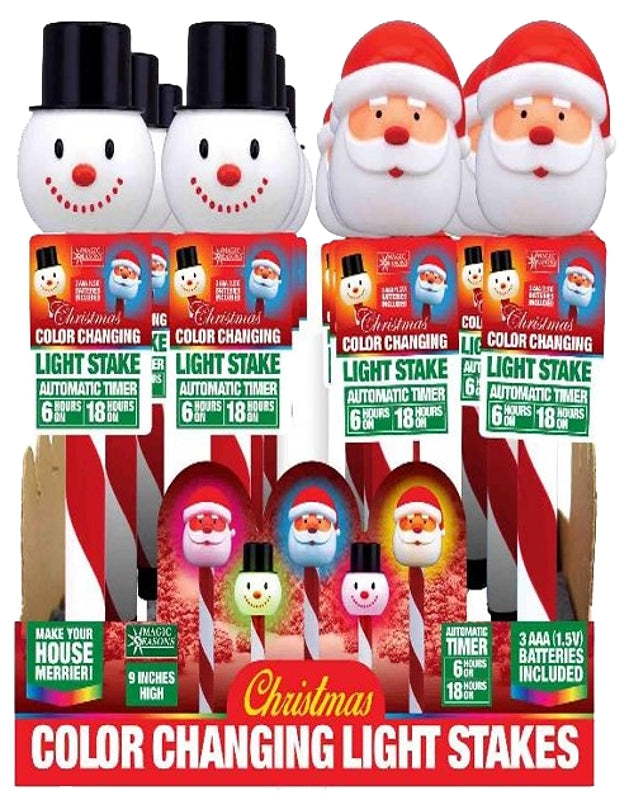 Santas Forest 70299 Santa/Snowman Path Light, Pack of 24