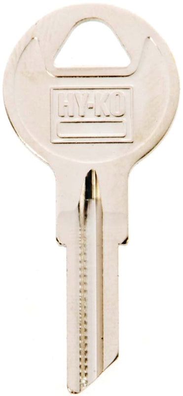 Hy-Ko 11010B1 Key Blank, Brass, Nickel, For: Briggs & Stratton Cabinet, House Locks and Padlocks, Pack of 10